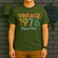 Vintage Original Parts Birthday 1976 50th Birthday T-Shirt thumb 6