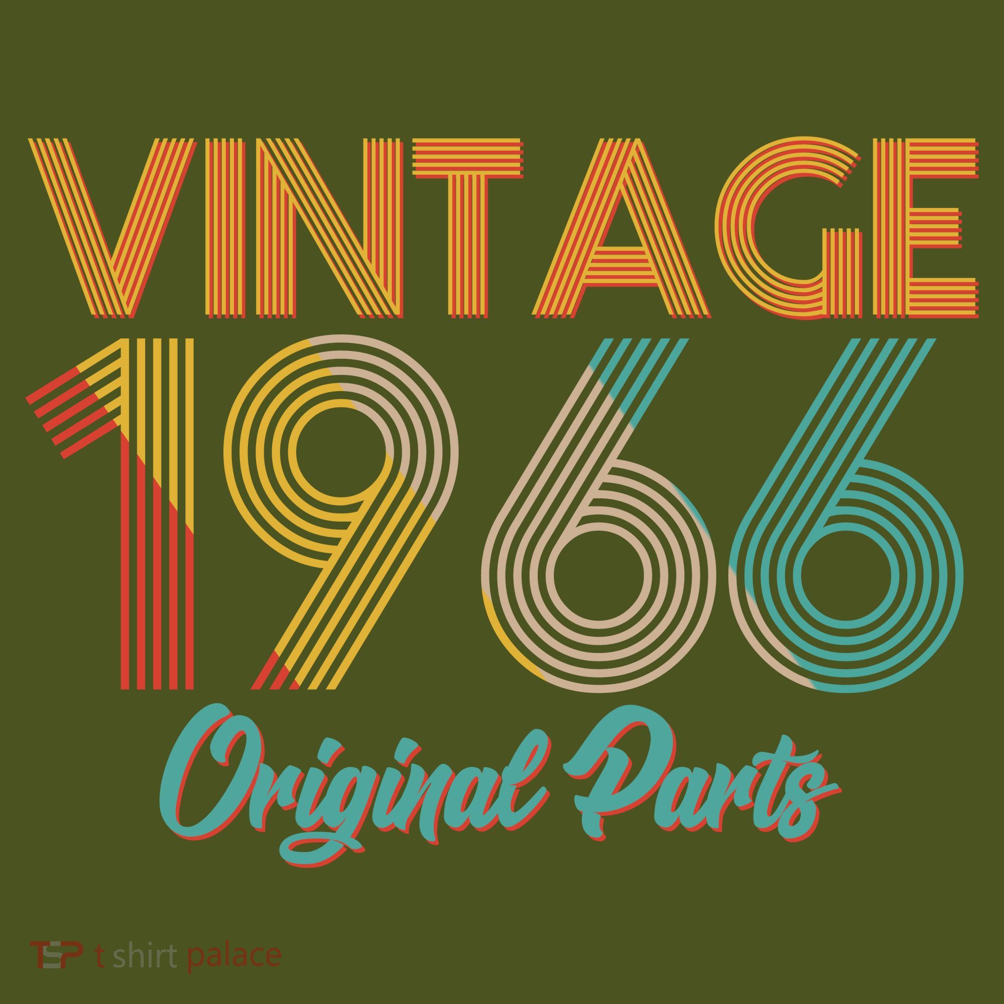 Vintage Original Parts Birthday 1966 60th Birthday T-Shirt