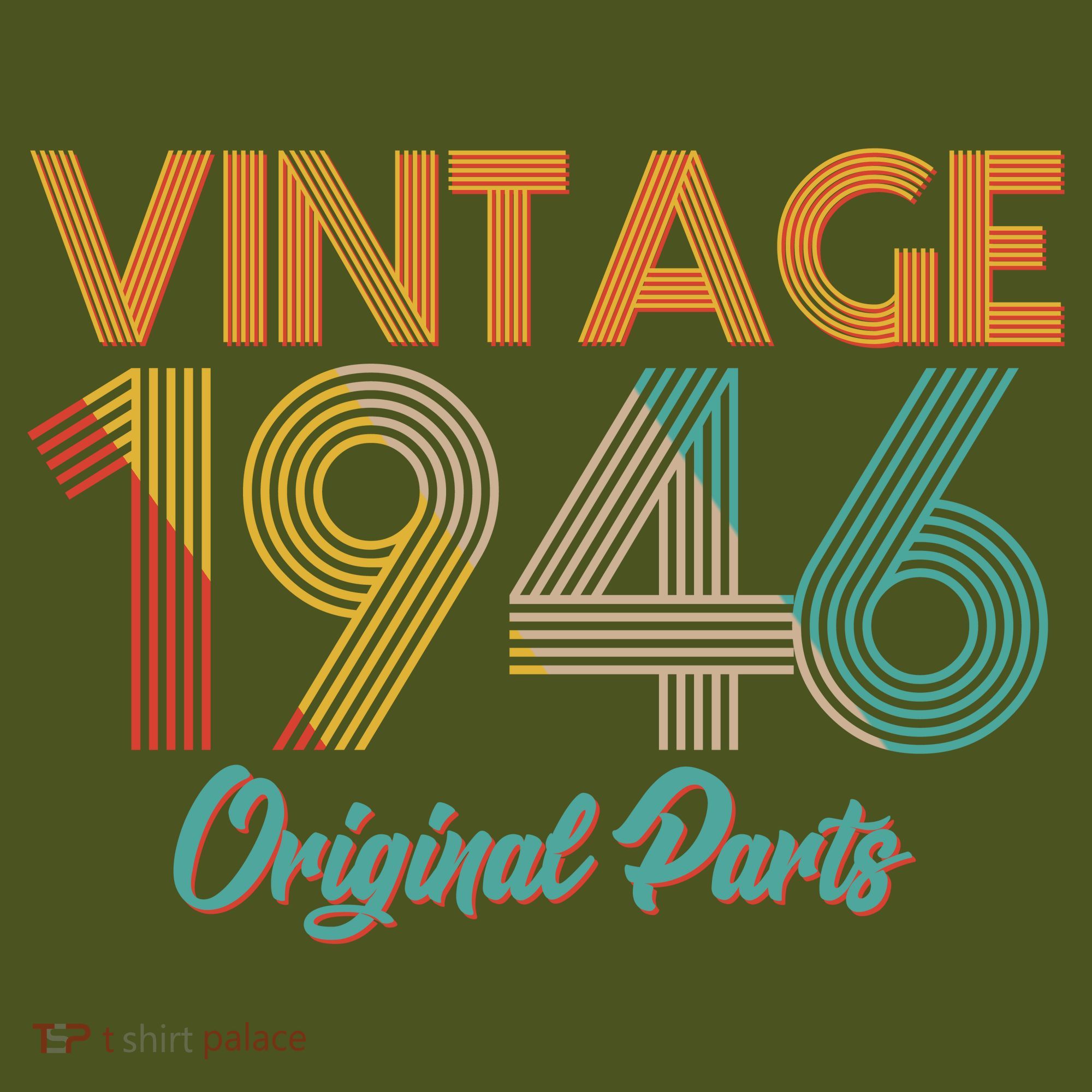 Vintage Original Parts Birthday 1946 80th Birthday T-Shirt