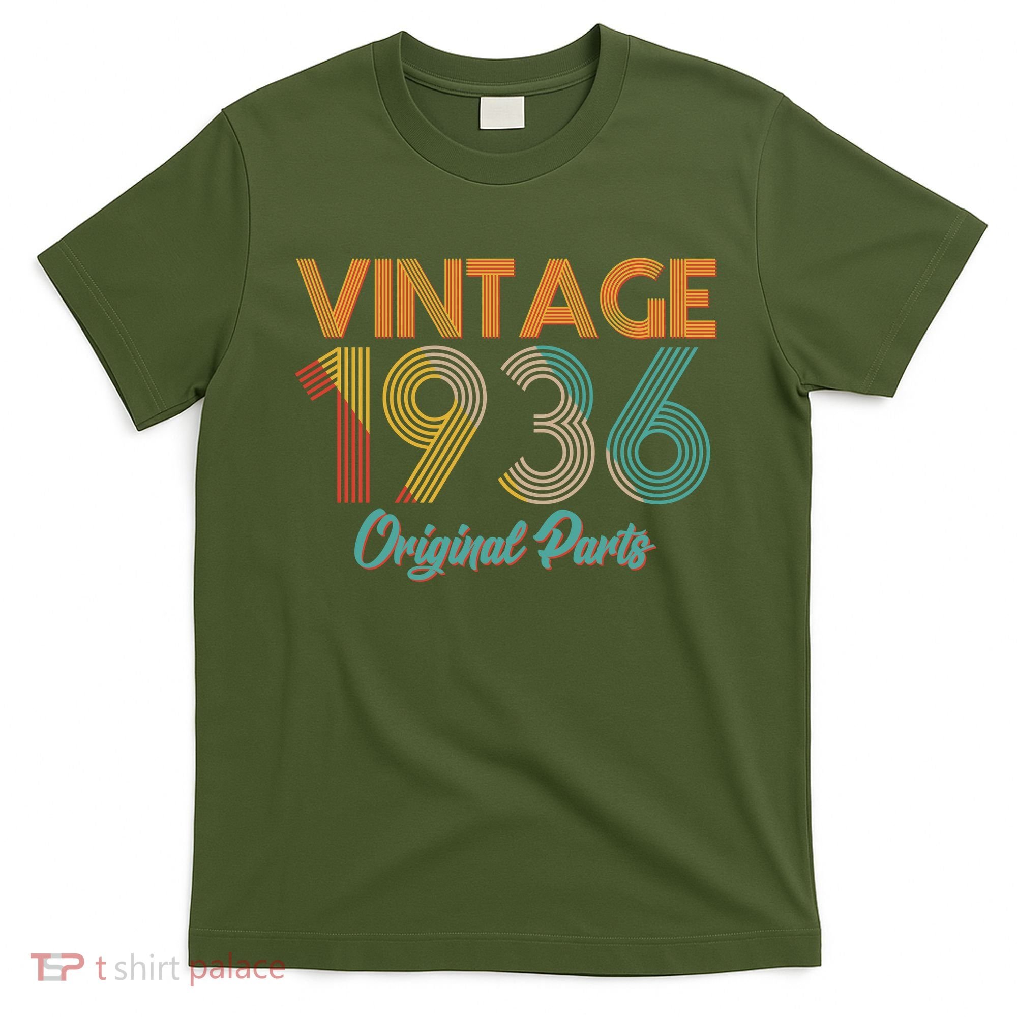 Vintage Original Parts Birthday 1936 90th Birthday T-Shirt
