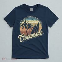 Vintage Oceanside San Diego County California Surf Style T-Shirt thumb 5