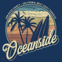 Vintage Oceanside San Diego County California Surf Style T-Shirt thumb 7
