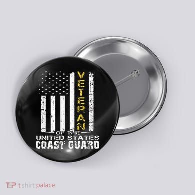 Veteran of the US Coast Guard USCG  Button