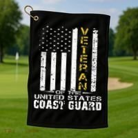 Veteran of the US Coast Guard USCG  Golf Towel thumb 1