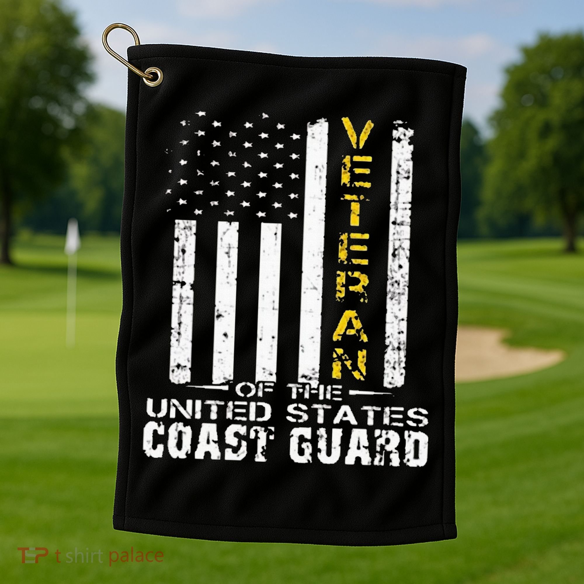 Veteran of the US Coast Guard USCG  Golf Towel