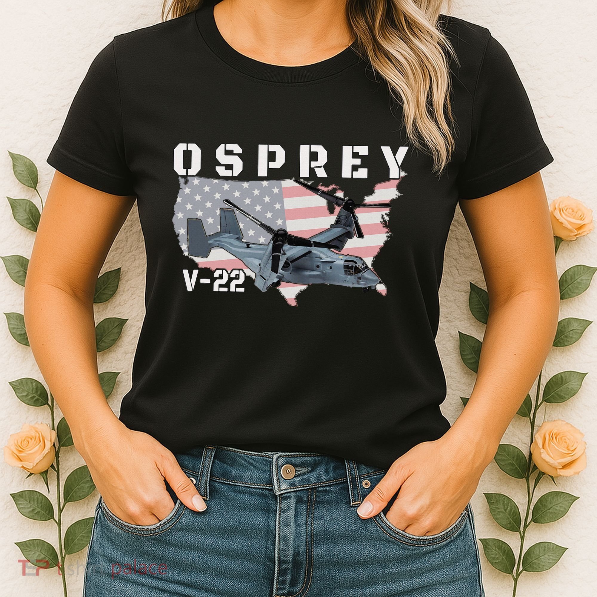 V22 Osprey Tiltrotor Military Aircraft Helicopter Mv22 Women's T-Shirt
