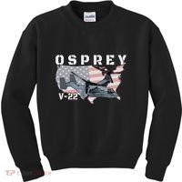 V22 Osprey Tiltrotor Military Aircraft Helicopter Mv22 Kids Sweatshirt thumb 0