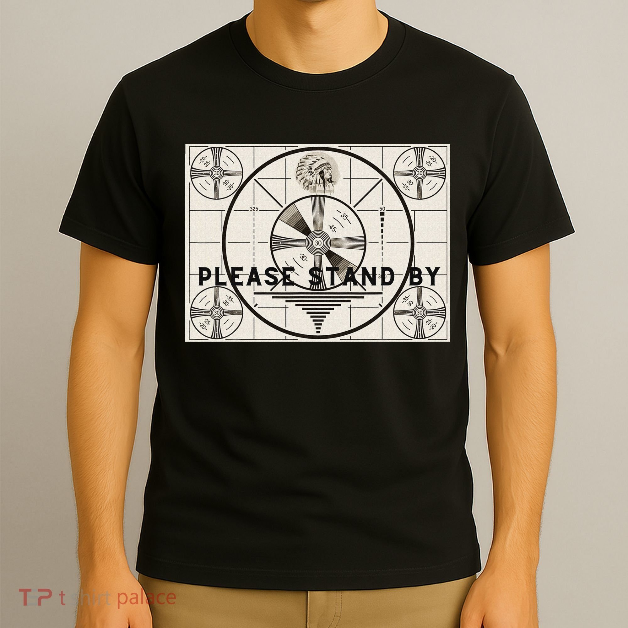 Vintage Old Test Pattern Please Stand By Tv T-Shirt