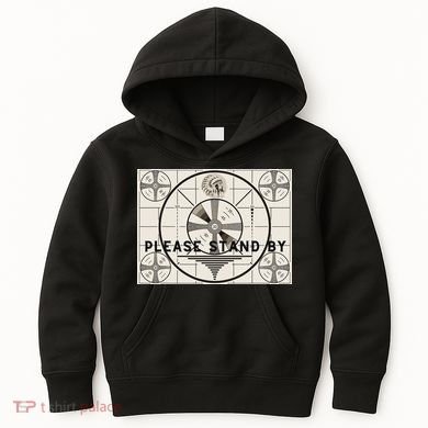 Vintage Old Test Pattern Please Stand By Tv Kids Hoodie
