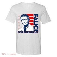 Vote Dr Fauci For President V-Neck T-Shirt thumb 0