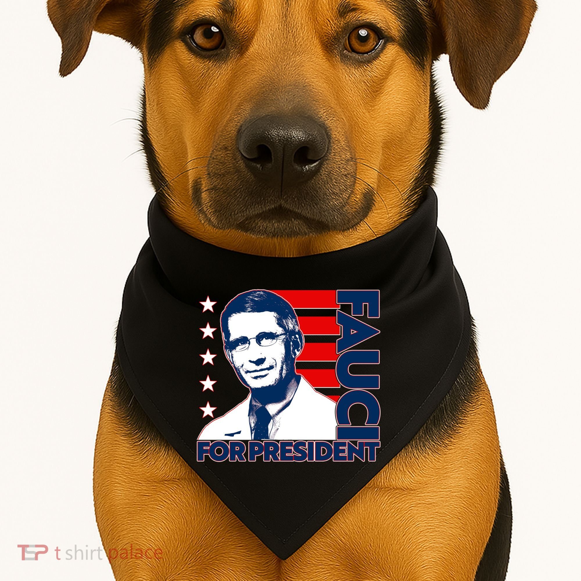 Vote Dr Fauci For President USA-Made Doggie Bandana
