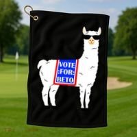 Vote For Beto Llama Golf Towel thumb 1