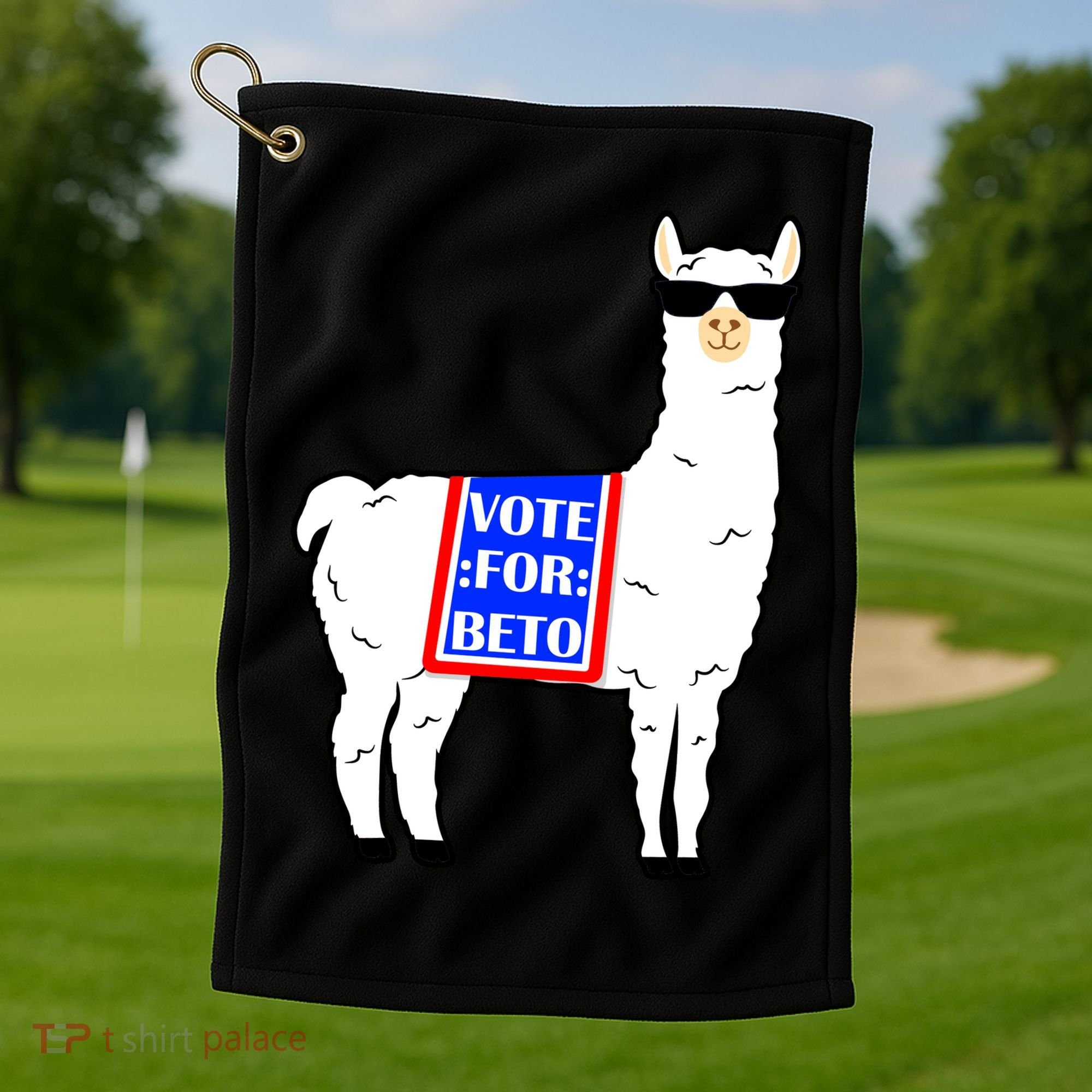 Vote For Beto Llama Golf Towel