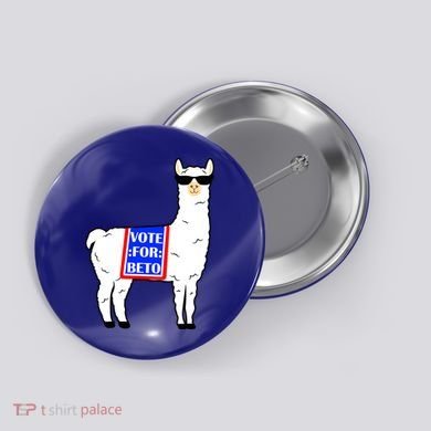Vote For Beto Llama Button