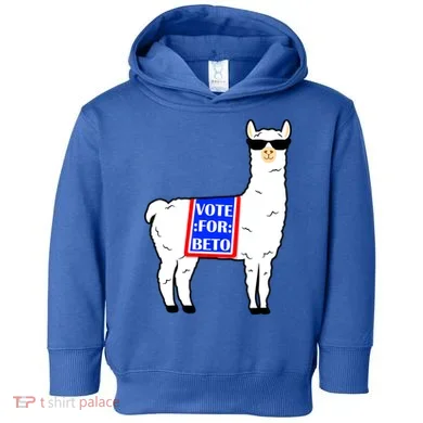 Vote For Beto Llama Toddler Hoodie