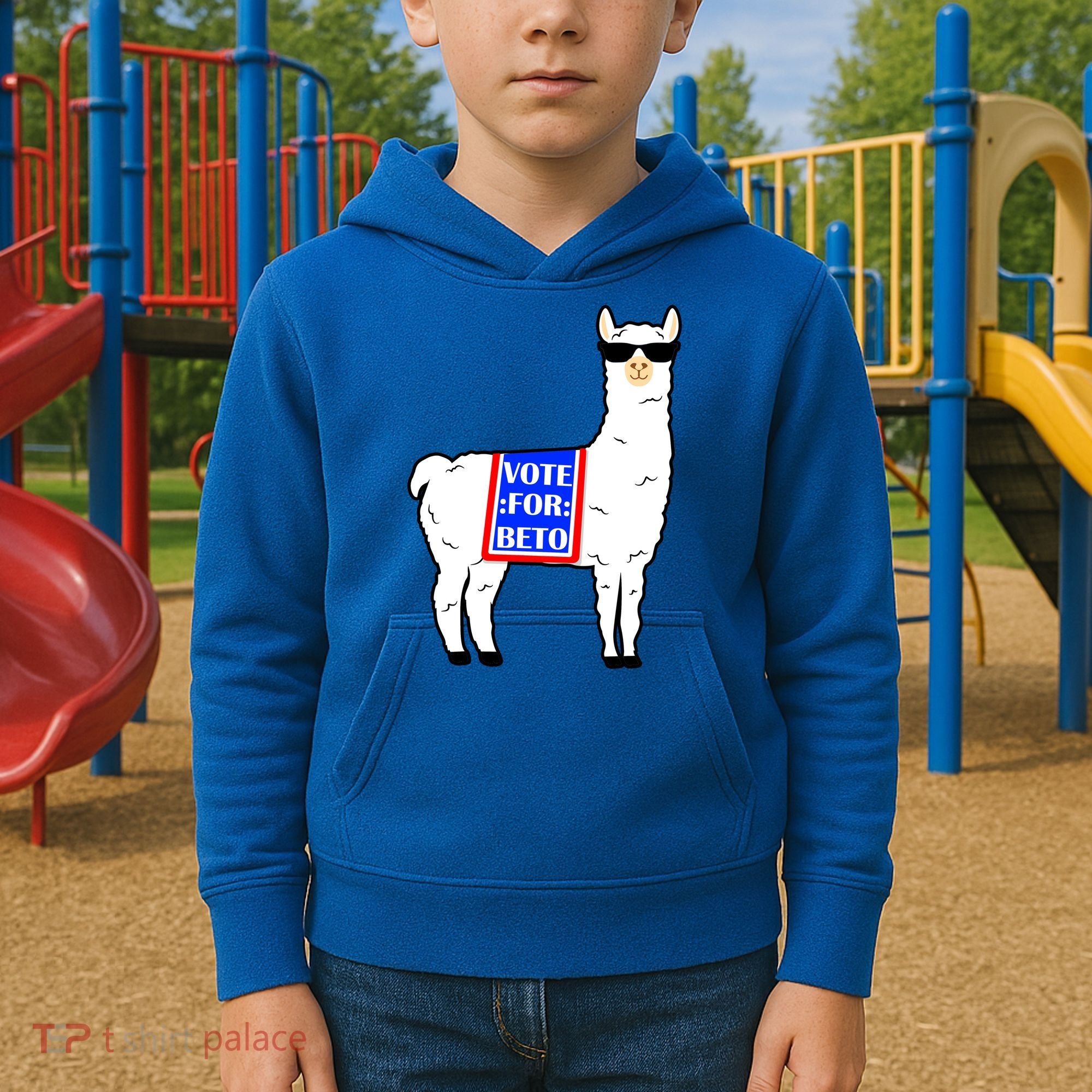 Vote For Beto Llama Kids Hoodie