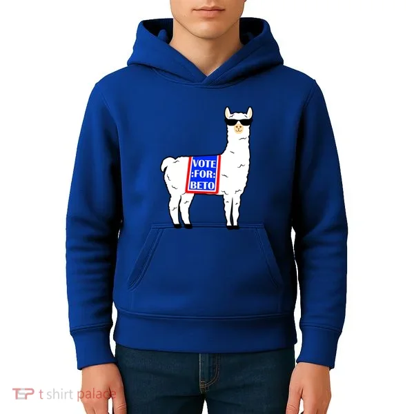 Vote For Beto Llama Kids Hoodie