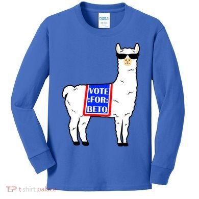 Vote For Beto Llama Kids Long Sleeve Shirt