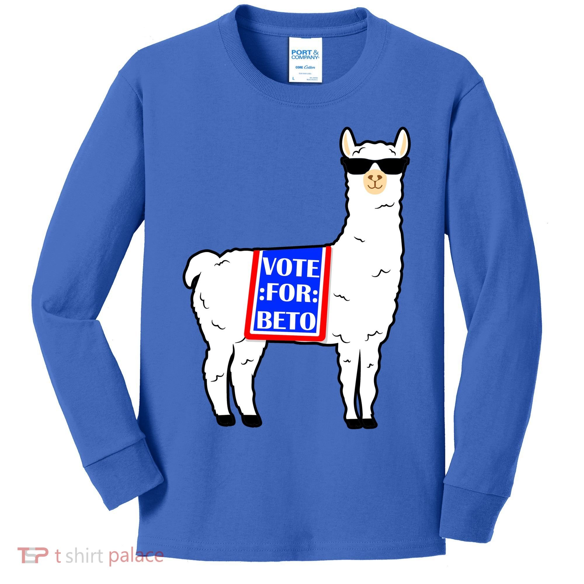 Vote For Beto Llama Kids Long Sleeve Shirt