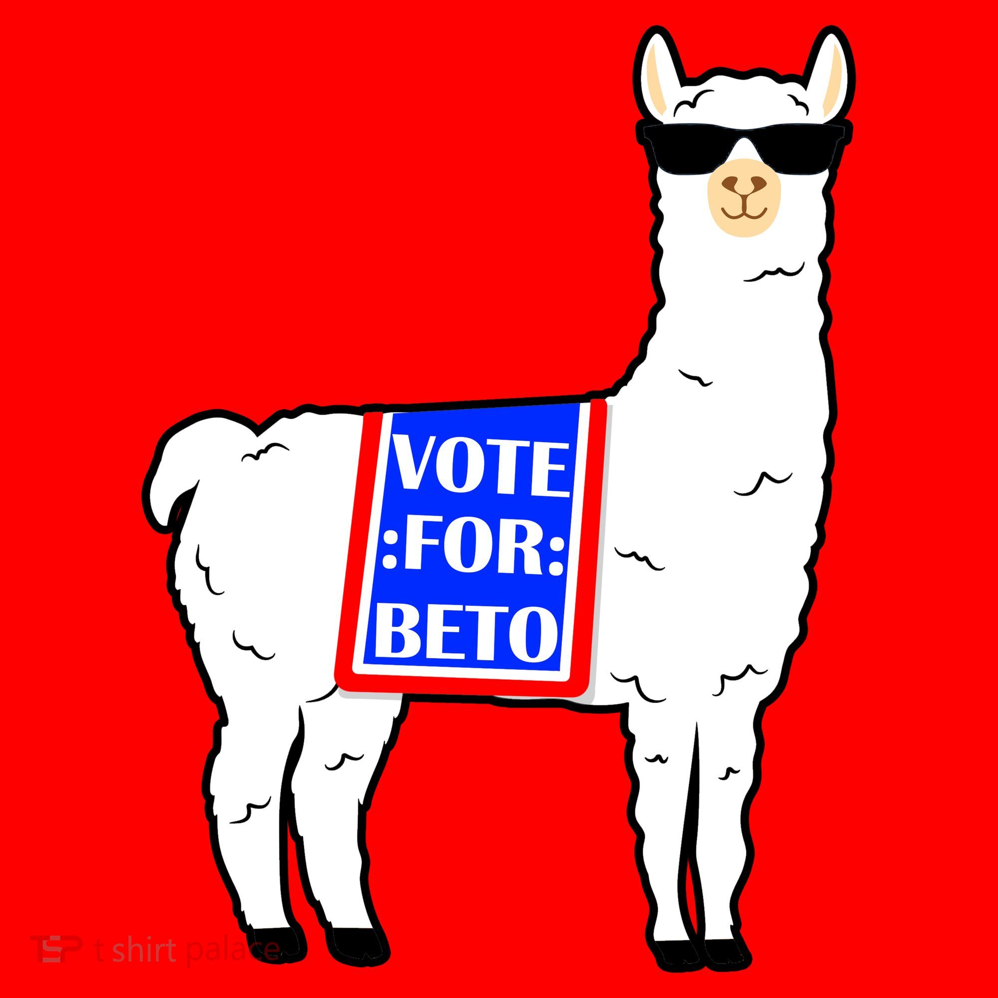 Vote For Beto Llama Santa Hat