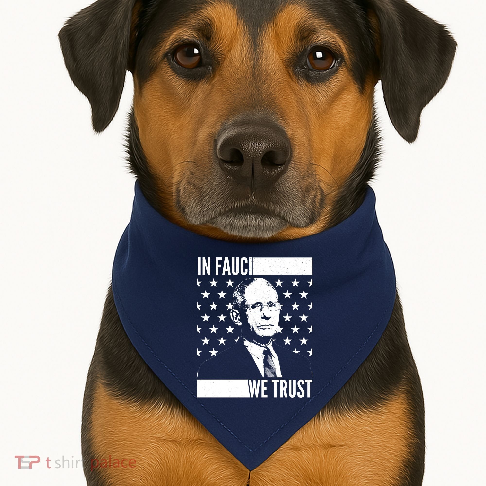 Vote In Fauci We Trust USA-Made Doggie Bandana
