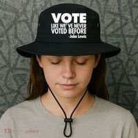 VOTE Like We've Never Voted Before John Lewis Bucket Hat thumb 3