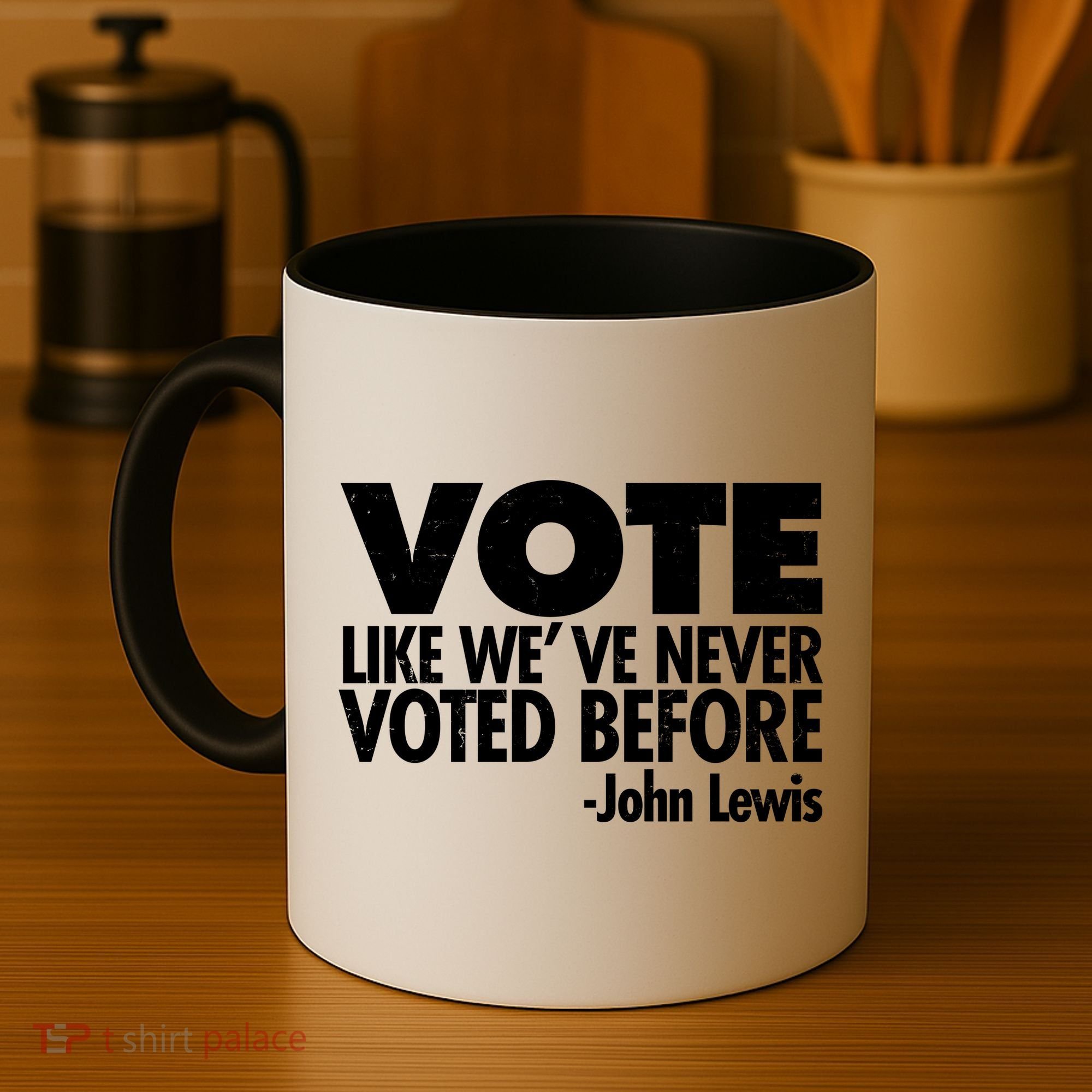 VOTE Like We've Never Voted Before John Lewis Coffee Mug