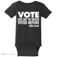 VOTE Like We've Never Voted Before John Lewis Baby Bodysuit thumb 0