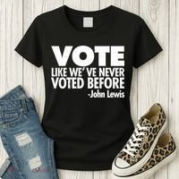 VOTE Like We've Never Voted Before John Lewis Women's T-Shirt thumb 3