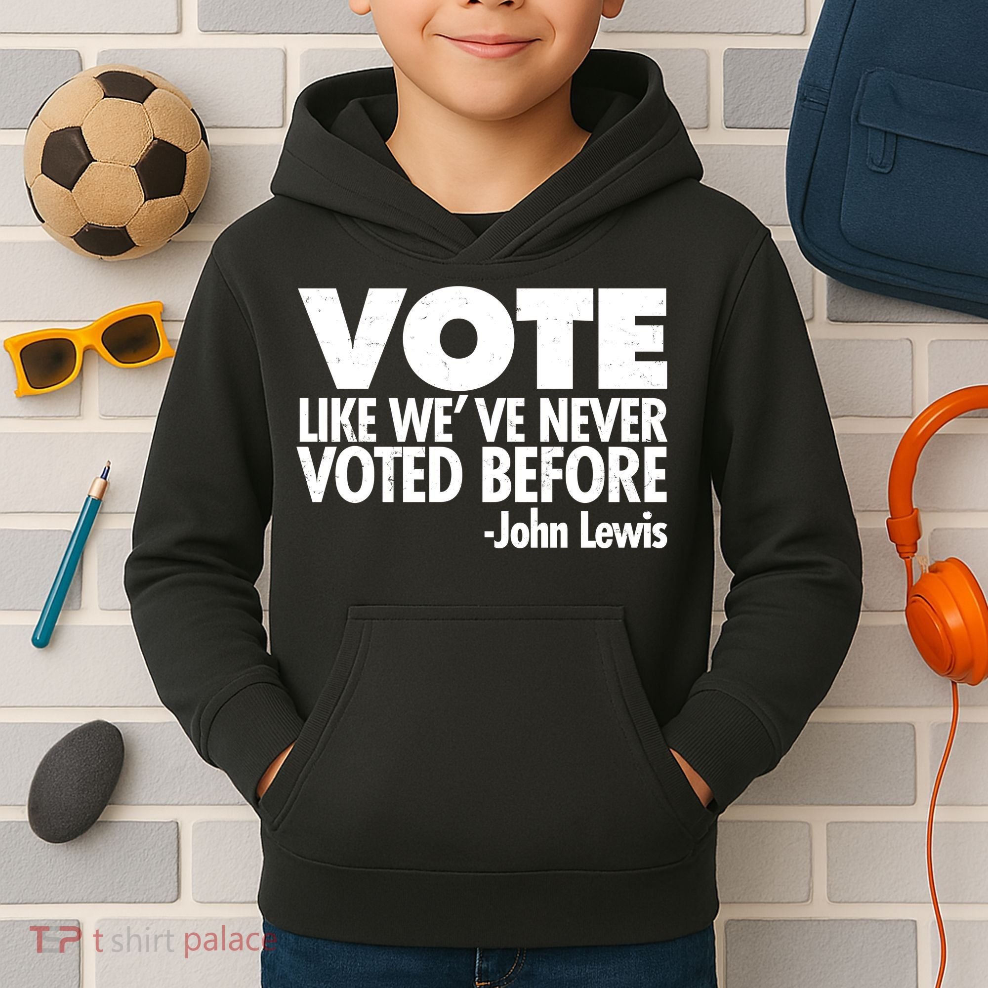 VOTE Like We've Never Voted Before John Lewis Kids Hoodie