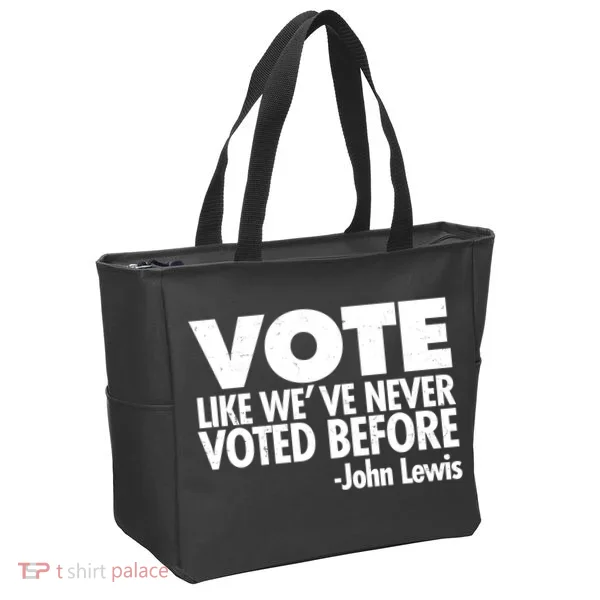 VOTE Like We've Never Voted Before John Lewis Tote Bag