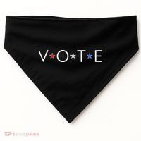 VOTE Red White Blue Stars USA-Made Doggie Bandana thumb 0