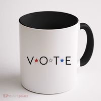 VOTE Red White Blue Stars Coffee Mug thumb 1
