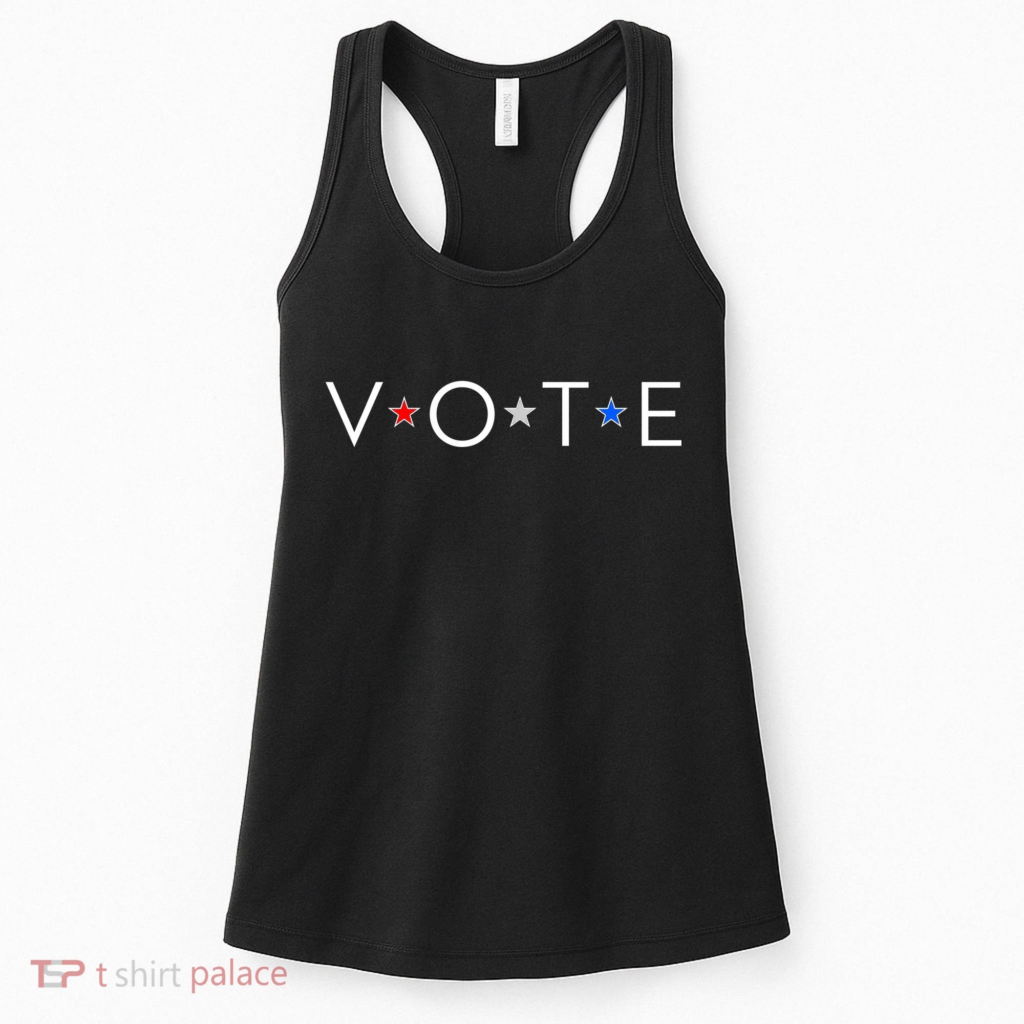 VOTE Red White Blue Stars Women's Tank Top