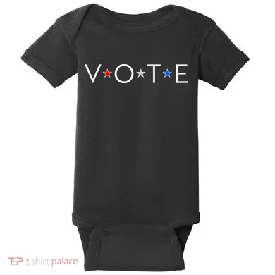 VOTE Red White Blue Stars Baby Bodysuit