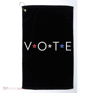 VOTE Red White Blue Stars Golf Towel