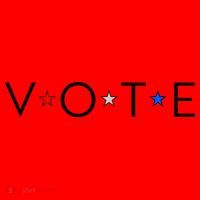 VOTE Red White Blue Stars Santa Hat thumb 1