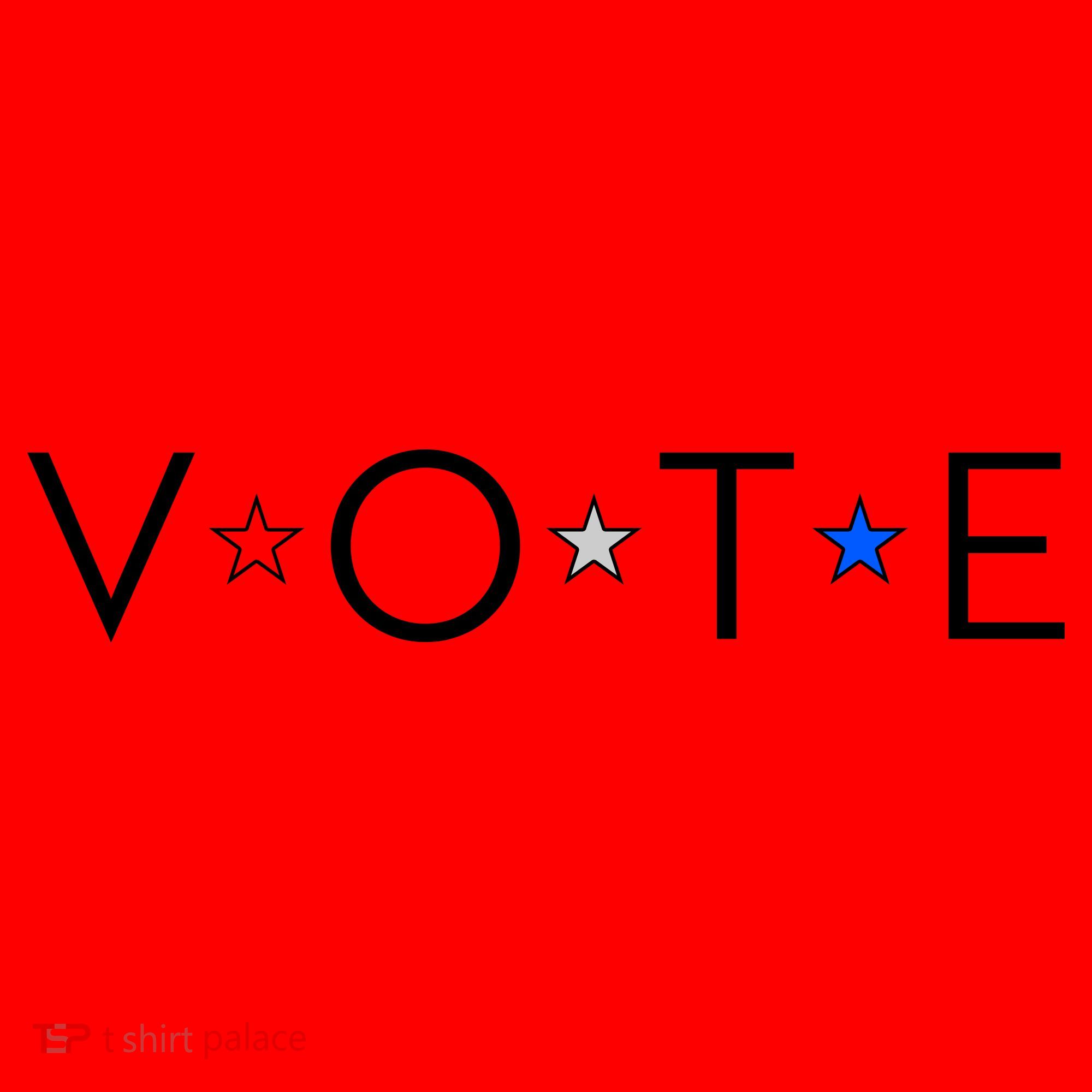 VOTE Red White Blue Stars Santa Hat