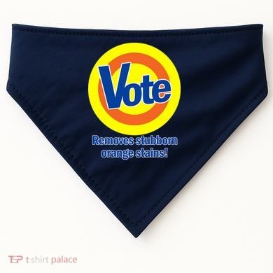 Vote Remove Stubborn Orange Stains USA-Made Doggie Bandana