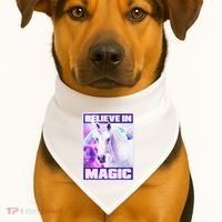 Vote Unicorn Believe in Magic USA-Made Doggie Bandana thumb 1