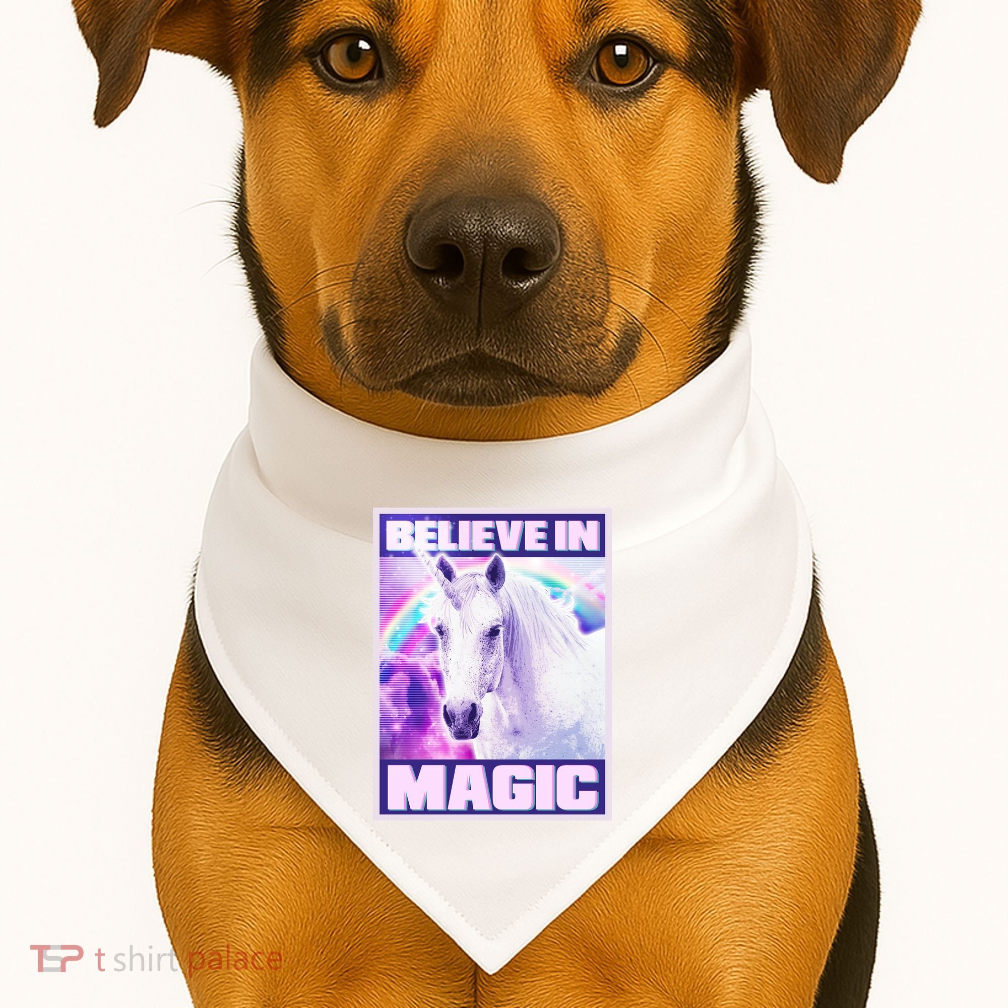 Vote Unicorn Believe in Magic USA-Made Doggie Bandana