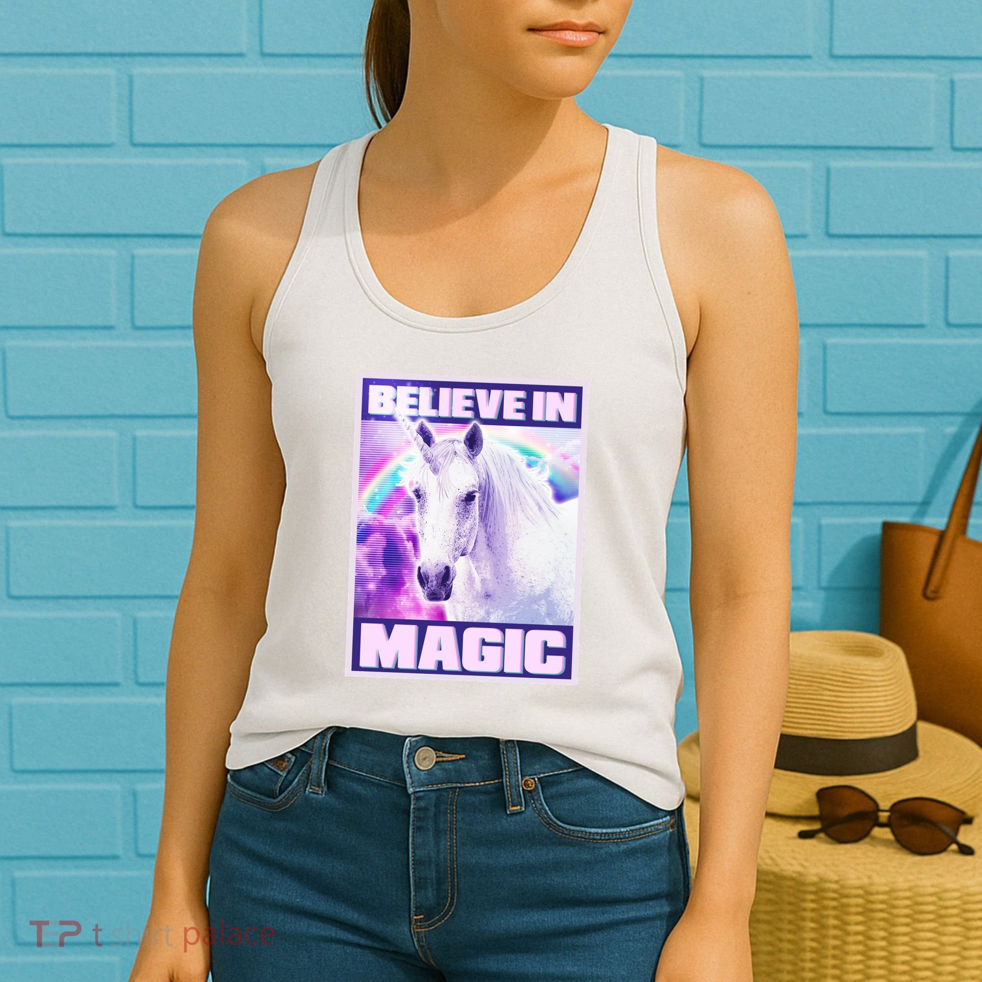 Vote Unicorn Believe in Magic Women's Tank Top