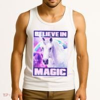 Vote Unicorn Believe in Magic Tank Top thumb 3