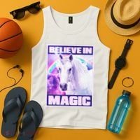 Vote Unicorn Believe in Magic Tank Top thumb 4