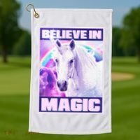 Vote Unicorn Believe in Magic Golf Towel thumb 1