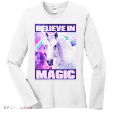 Vote Unicorn Believe in Magic Women's Long Sleeve Shirt
