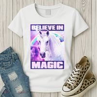 Vote Unicorn Believe in Magic Women's T-Shirt thumb 3