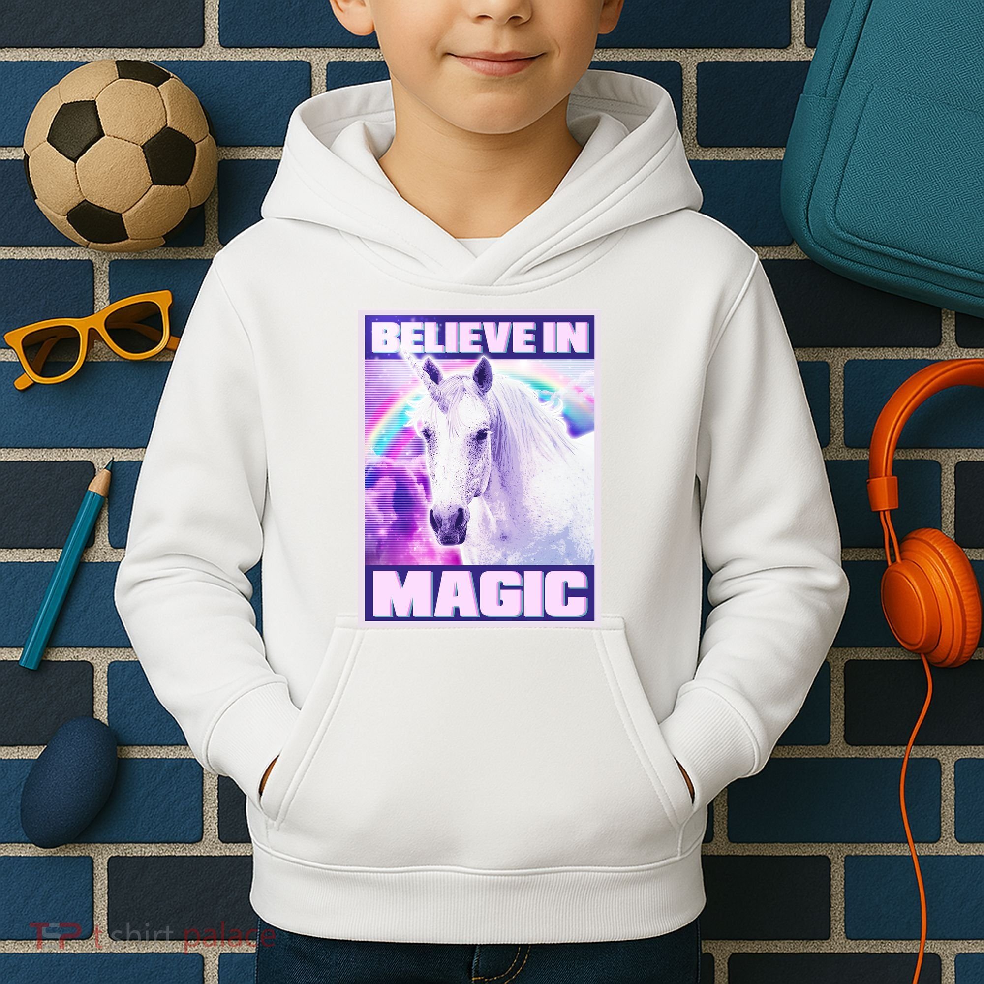 Vote Unicorn Believe in Magic Kids Hoodie