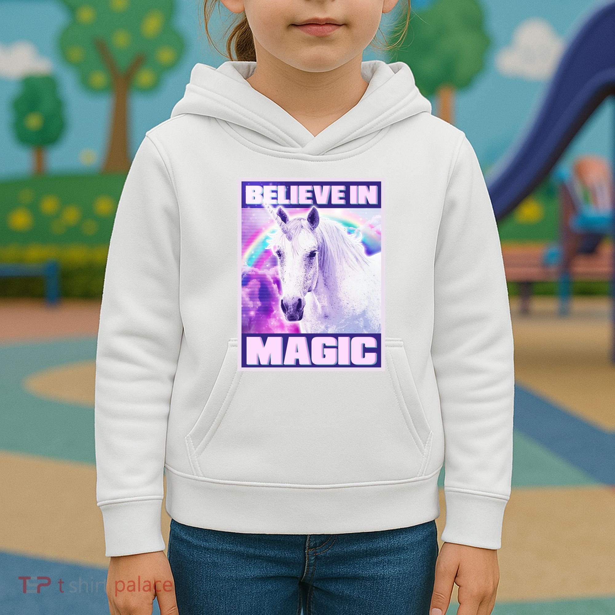 Vote Unicorn Believe in Magic Kids Hoodie
