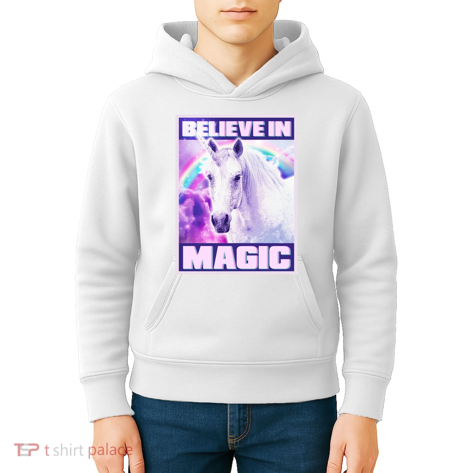 Vote Unicorn Believe in Magic Kids Hoodie